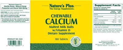 Chewable Calcium Malted Milk Balls W/Vitamin D