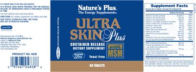 Photo of the Nature's Plus Ultra Skin Plus label