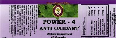Photo of the Specialty Pharmacy Power-4 Anti-Oxidant label
