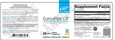 Photo of the XYMOGEN CurcuPlex CR label