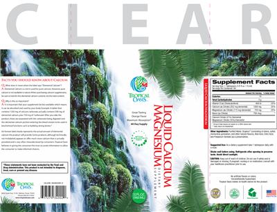 Photo of the Tropical Oasis Liquid Calcium Magnesium label