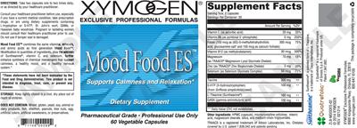 Photo of the XYMOGEN Mood Food ES label
