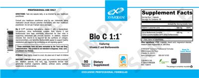 Photo of the XYMOGEN Bio C 1:1 label