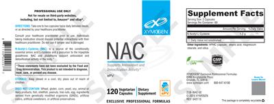 Photo of the XYMOGEN NAC label