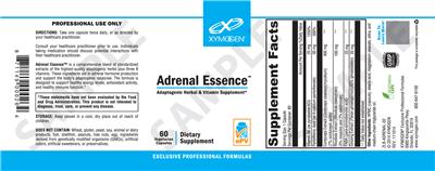 Photo of the XYMOGEN Adrenal Essence label