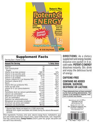 Potent-C Energy Natural Orange Flavor