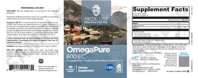 Photo of the Arctic Oils OmegaPure 600 EC label
