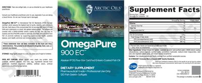 Photo of the Arctic Oils OmegaPure 900 EC label