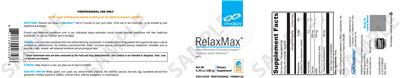 Photo of the XYMOGEN RelaxMax label