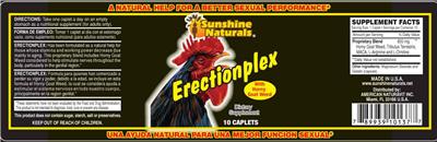 Photo of the Sunshine Naturals Erectionplex label