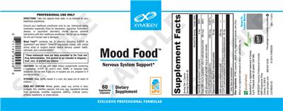 Photo of the XYMOGEN Mood Food label