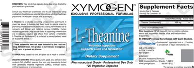 Photo of the XYMOGEN L-Theanine label