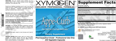 Photo of the XYMOGEN Appe-Curb label