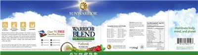 Photo of the Sunwarrior Warrior Blend Natural label