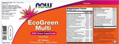 Label of EcoGreen Multi Iron-Free