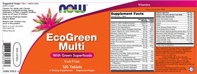 Label of EcoGreen Multi Iron-Free