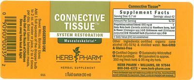 Photo of the Herb Pharm Connective Tissue label