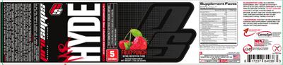 Photo of the PS ProSupps Mr Hyde Intense Energy Pre Workout Fruit Punch label