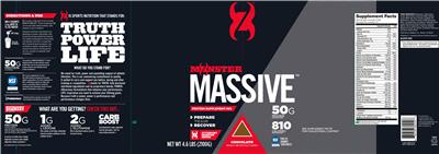 Photo of the CytoSport Monster Massive Chocolate label