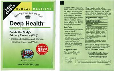 Photo of the Herbs, Etc. Deep Health label
