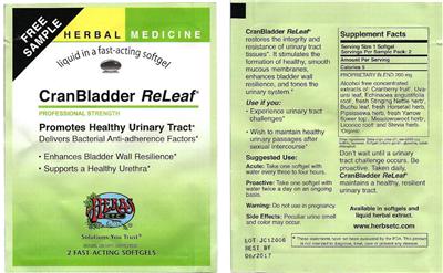 Photo of the Herbs Etc. Cranbladder Releaf label