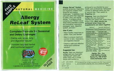 Photo of the Herbs, Etc. Quercetin AllerReLeaf label