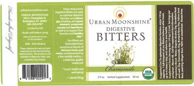 Photo of the Urban Moonshine Digestive Bitters Chamomile label
