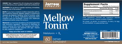 Photo of the Jarrow Formulas Mellow Tonin label