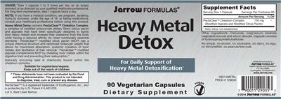 Photo of the Jarrow Formulas Heavy Metal Detox label