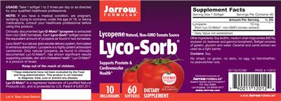 Photo of the Jarrow Formulas Lyco-Sorb label