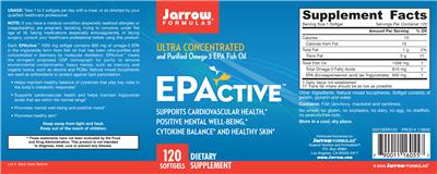 Photo of the Jarrow Formulas EPActive label