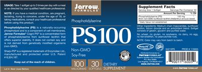 Photo of the Jarrow Formulas PS100 100 mg label