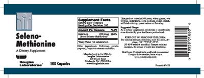 Photo of the Douglas Laboratories Seleno-Methionine label