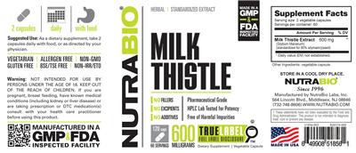 Milk Thistle 600 Milligrams