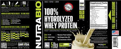 100% Hydrolyzed Whey Protein Unflavored