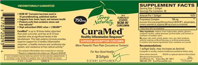 Photo of the Terry Naturally CuraMed 750 mg label