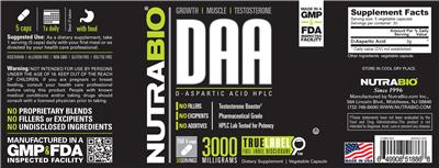 Product label for DAA 3000 Milligrams