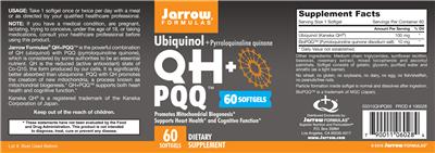 Photo of the Jarrow Formulas QH + PQQ label