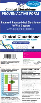 Photo of the Terry Naturally Clinical Glutathione label