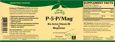 Photo of the Terry Naturally P-5-P/Mag label