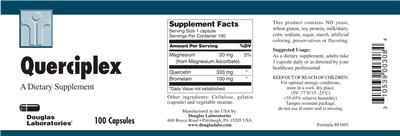 Photo of the Douglas Laboratories Querciplex label