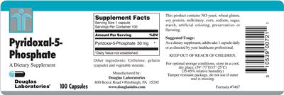 Photo of the Douglas Laboratories Pyridoxal-5-Phosphate label