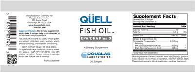 Photo of the Douglas Laboratories Qeull Fish Oil EPA/DHA Plus D label