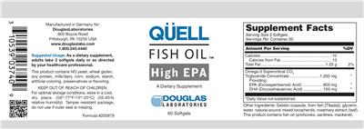 Photo of the Douglas Laboratories Quell Fish Oil High EPA label