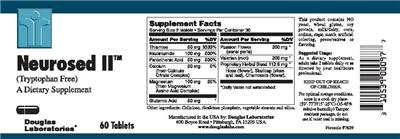 Photo of the Douglas Laboratories Neurosed II label