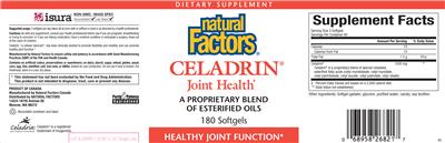 Photo of the Natural Factors Celadrin label