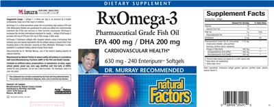 Photo of the Natural Factors RxOmega-3 label