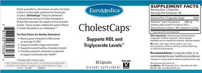 Photo of the EuroMedica CholestCaps label