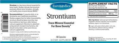 Photo of the EuroMedica Strontium label