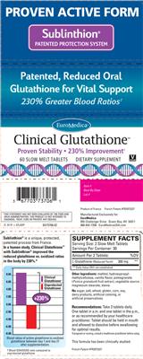 Photo of the EuroMedica Clinical Glutathione label